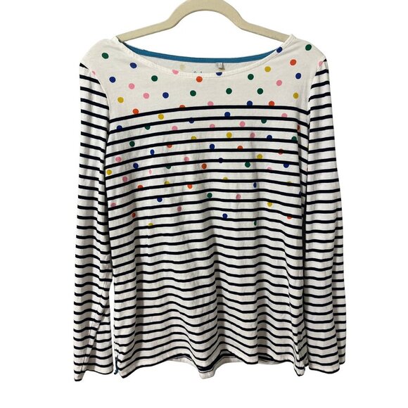 Boden Tops - Boden Stripes Ahead of the Rest Breton Polka Dot Long Sleeve Boat Neck Tee 12
